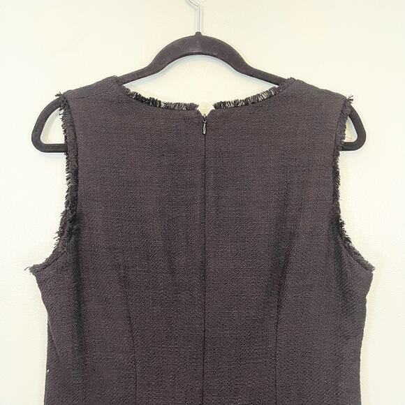 Karl Lagerfeld Paris Dress Womens 12 Black Fringes Mini Sheath Sleeveless NWOT - Picture 4 of 10
